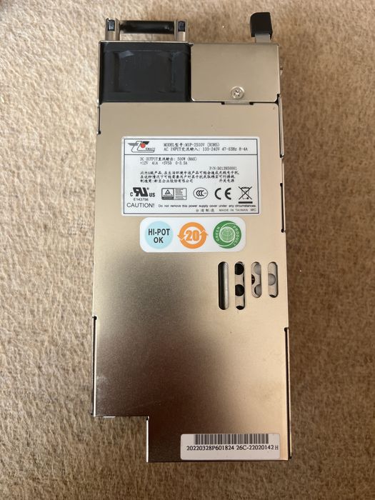 Блок живлення мереживого сервера M1P-2500V emacs rohs 500 Вт