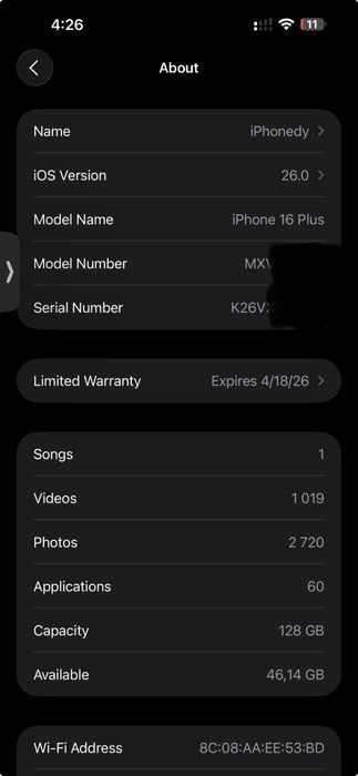 iPhone 16 Plus Preto – Novo com garantia