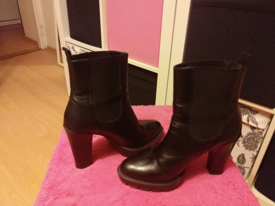 Skórzane botki rozmiar  38