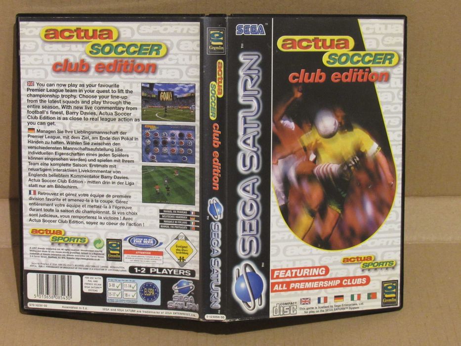 Jogo Sega Saturn Actua Soccer Club Edition