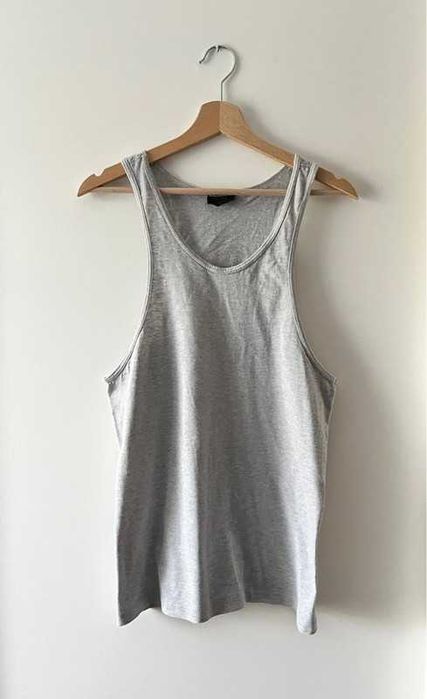 Szary podkoszulek tanktop na lato damski męski M 38