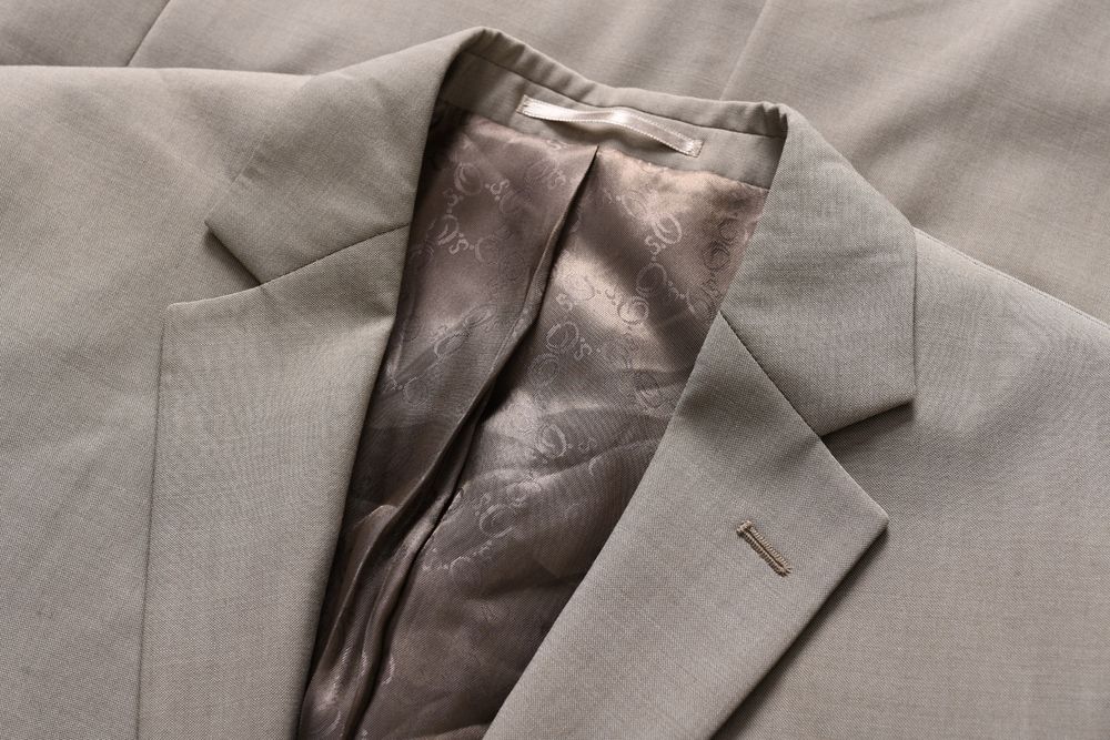 S.OLIVER beżowa marynarka męska Genua regular fit 45% wełna r. 48