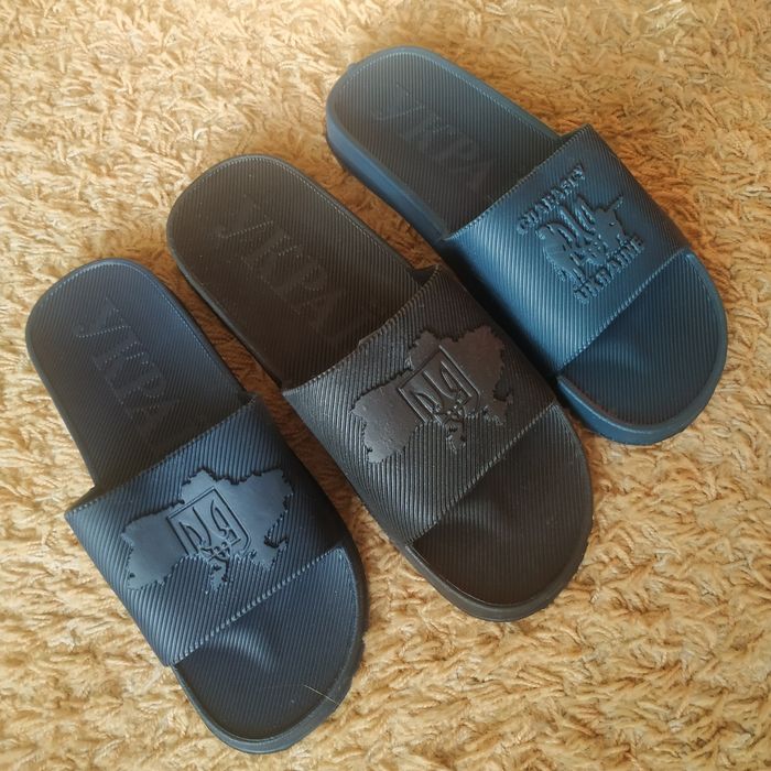 Тапочки шльопанці Україна чоловічі, ЗСУ, Карта України / Сланці тапки