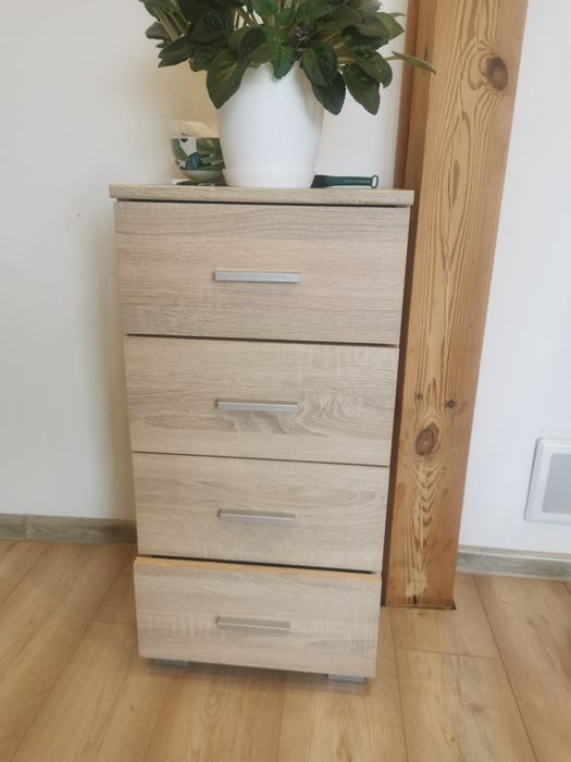 łóżko dąb sonoma 160x200 szafki nocne komoda meble sypialnia