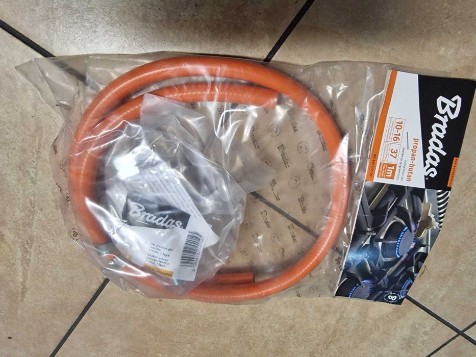 NOWY reduktor gazowy do butli 11kg Bradas opaski wąż do gazu 1 m