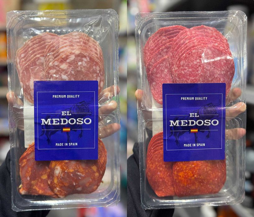 Нарізка салямі El Medoso салямі+чорізо, сальчічон+чорізо 150 г