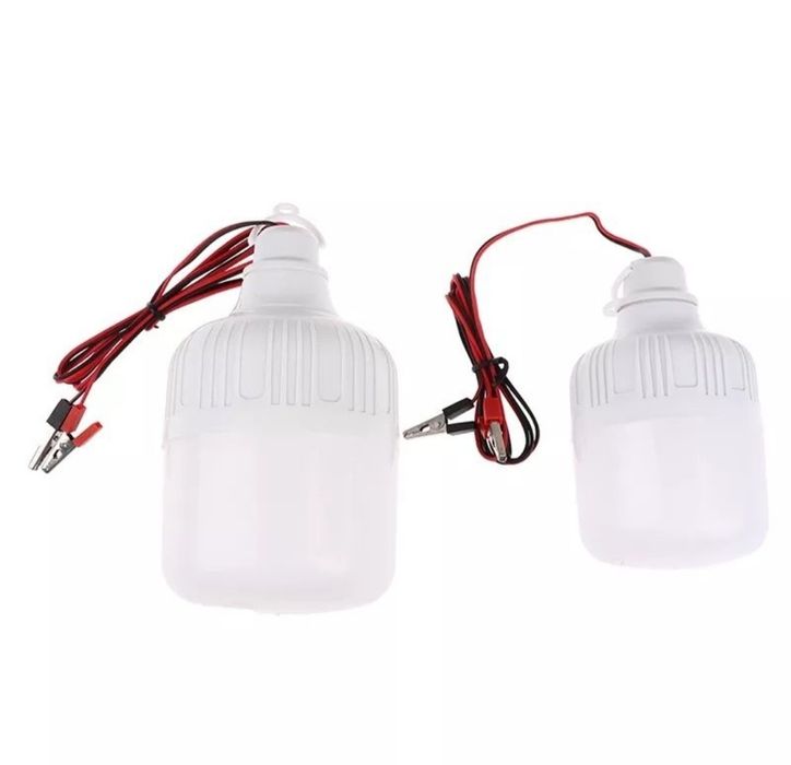 LED лампа 12В з затискачами-крокодилами 5Вт/20Вт