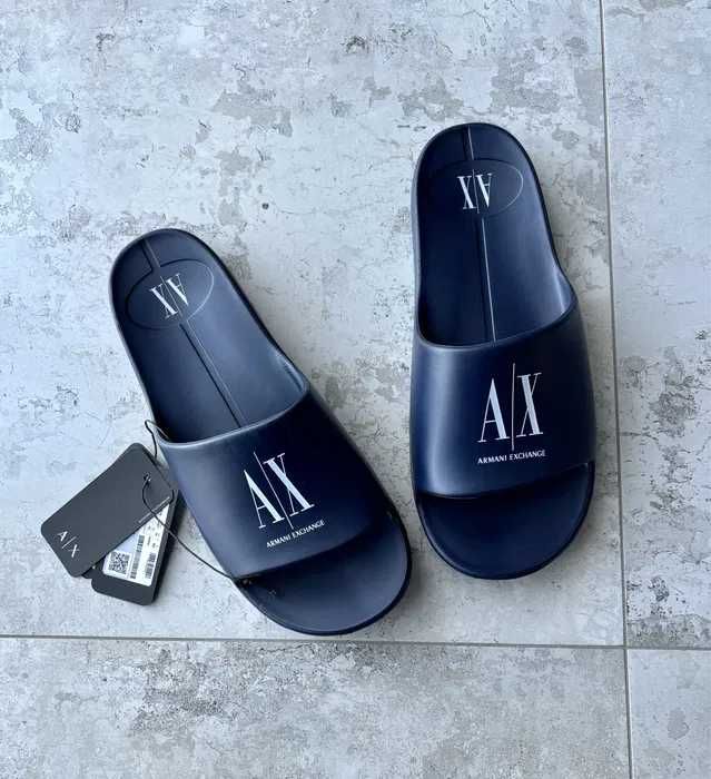 Шльопанці чоловічі Armani Exchange 40 41 42 43 46нові пляжні гумові