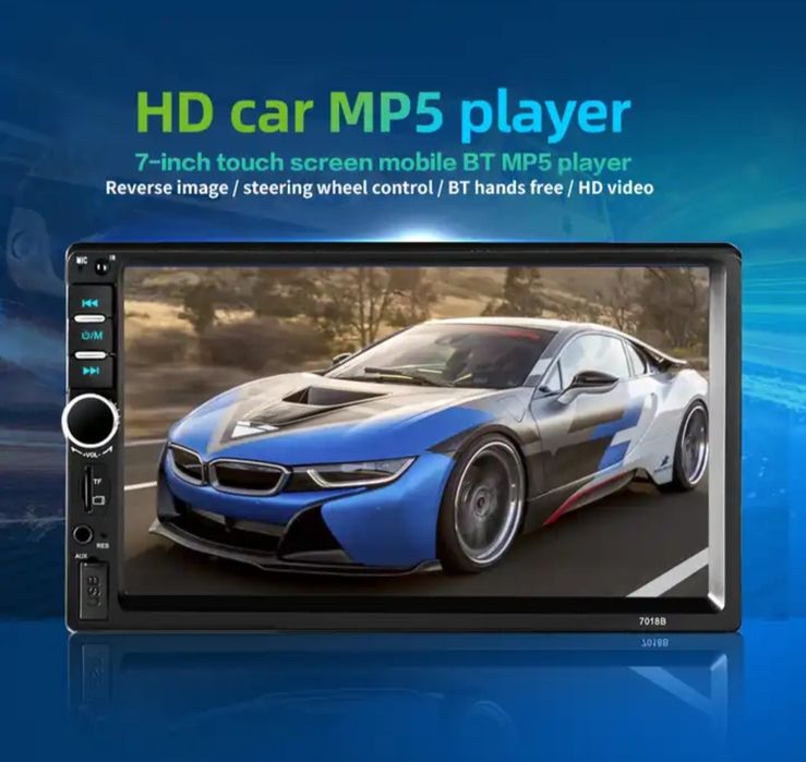 Rádio 2 Din ecrã táctil, USB, SD, BLUETOOTH, MirrorLink+Kit Mãos Livre