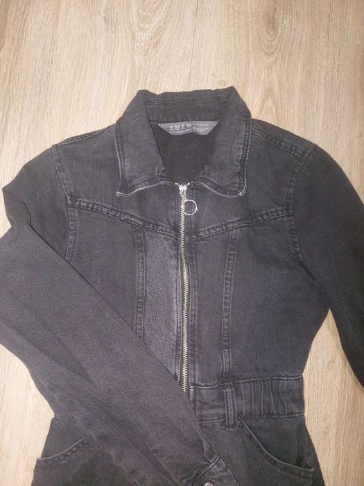 Джинсовое платье рубашка XS