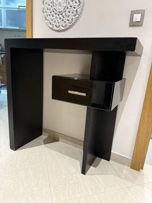 Movel Entrada preto com gaveta