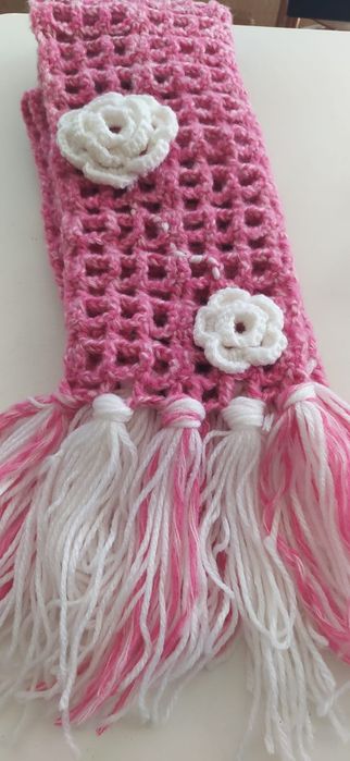 Cachecol e gorro tricot à mão