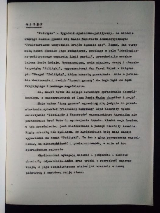 Grabarze Polski cz.II. Ideolodzy i eksperci "Polityki "- Jan Czyżyk