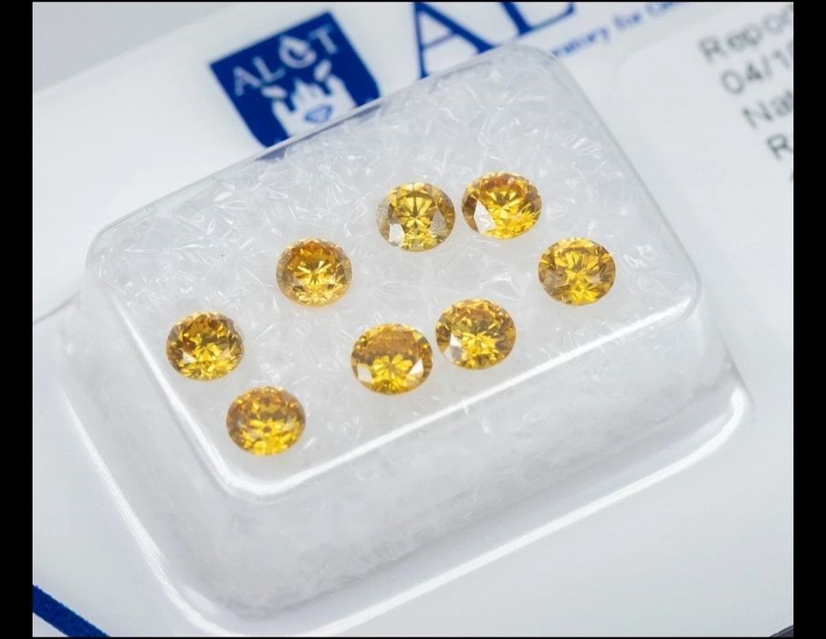 Diamante naturais fancy vivid certificados 1.21ct (lote 8)