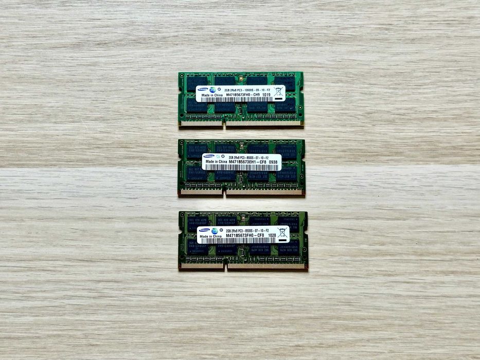 RAM Samsung 6GB DDR3 PC3 10600S 09 10 F2 (3x2GB) – sprawna, testowana