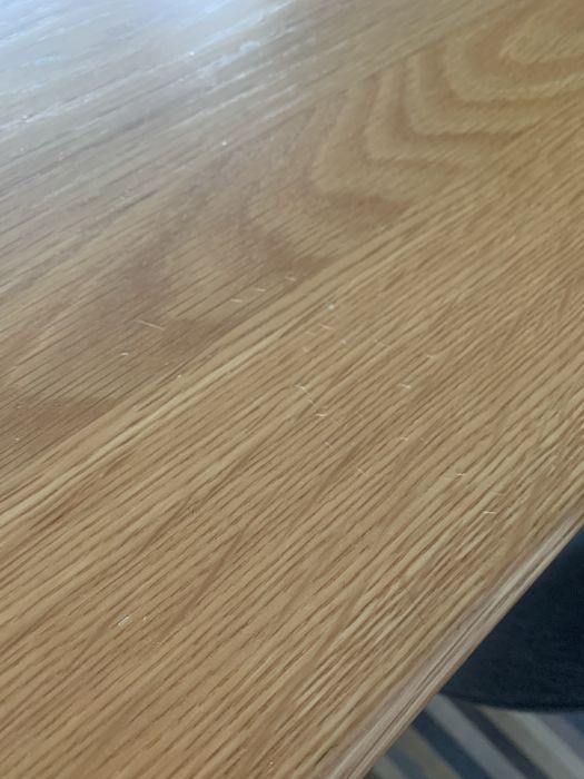 Mesa de refeições de madeira maciça (carvalho) para 6 pessoas