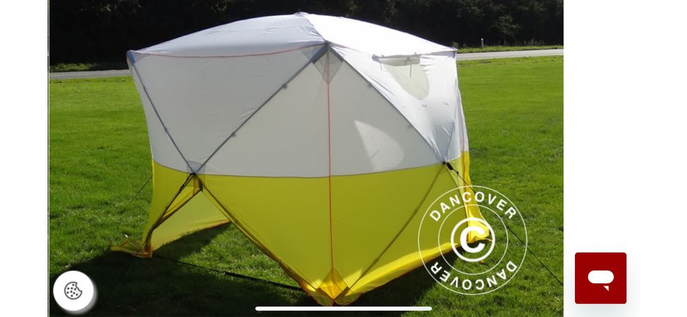 Tenda para trabalhos, FleXshelter Basic, Amarelo/Branco