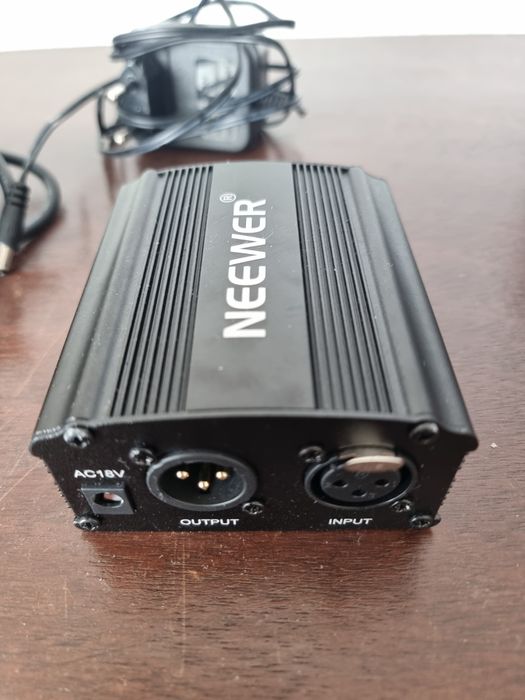 Fonte Alimentação Microfone 48V Phantom Power - Neewer NW-100