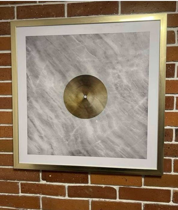 obraz złote koło marmur