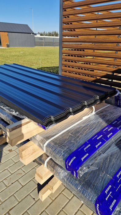 Blacha trapezowa T-18S czarny połysk RAL9005 obustronny - OD RĘKI!!!