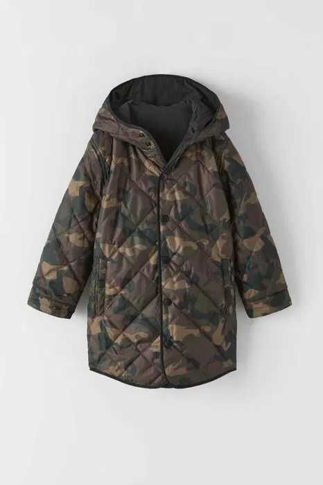 ZARA Super KURTKA dwustronna moro 140 cm