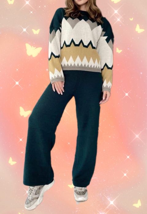 630 грн. Жіночий брючний вʼязаний костюм