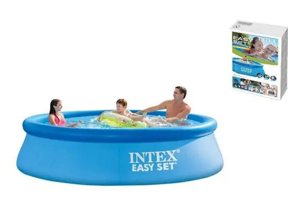 Бассейн надувной 244х76см Intex Easy Set 28110, семейный,