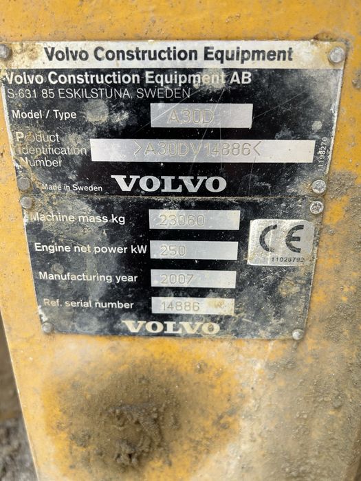 Volvo A30D wozidlo przegubowe cena brutto