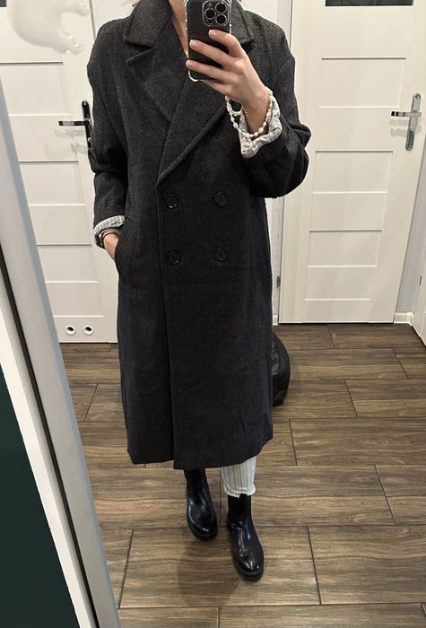 Szary płaszcz Zara