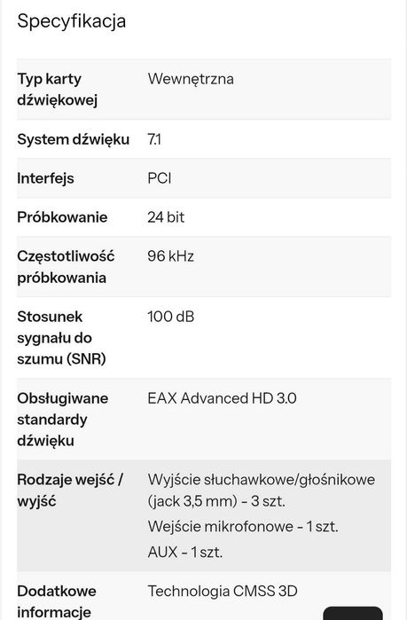 Sound blaster audigy Se karta dzwiękowa