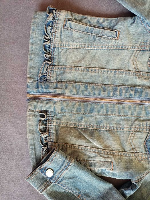 Katana bluza ramoneska dżinsowa kurtka Mayoral Chic 116 bdb