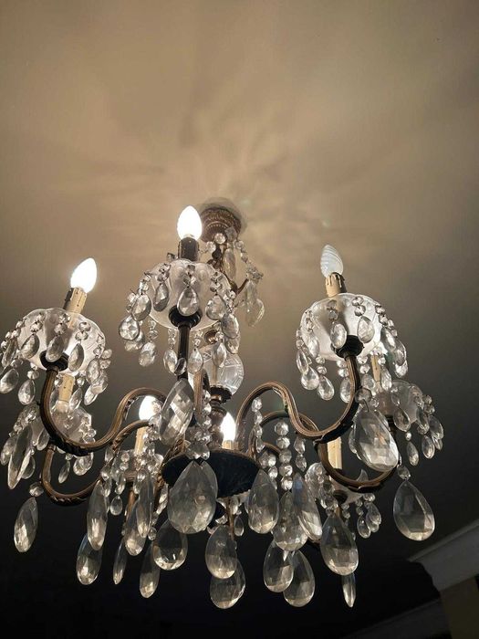 Candeeiro de Teto / Lustre Bronze ( Antigo )