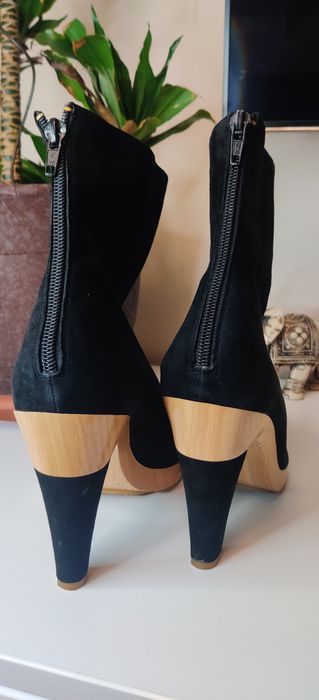 27см 41-42 демисезонные ботинки ,натуральная замша