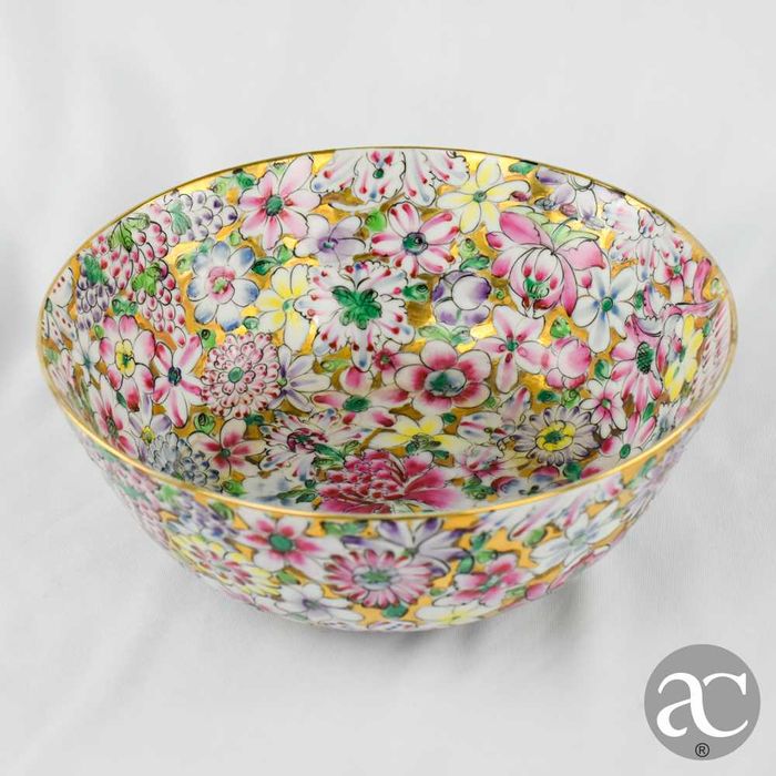Taça porcelana da China, decoração “Mille Fleure”, circa 1960