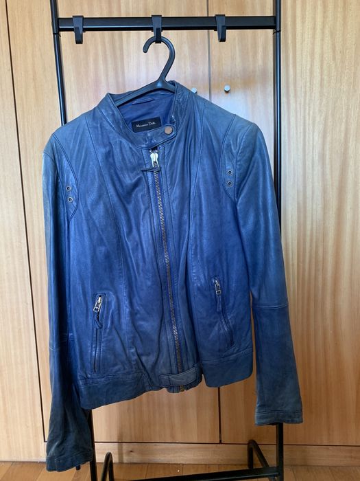 Casaco - Blusão de couro (azul desbotado)