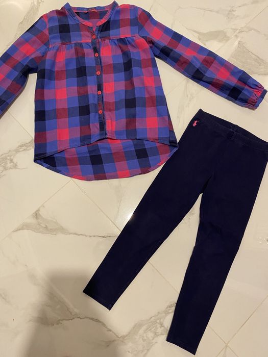 Комлекект лосины и рубашка на девочку 6-7-8 лет