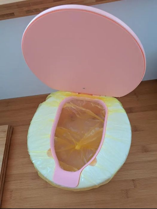 Nocnik składany turystyczny wyjazdowy wycieczkowe różowy