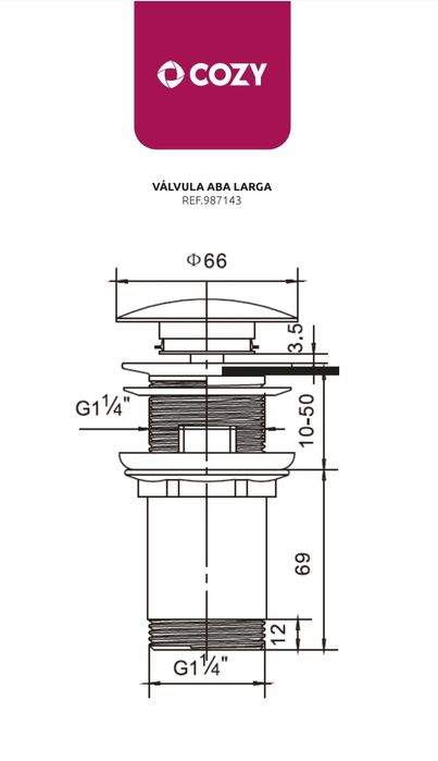 Conjunto de válvulas clic-clac NOVAS