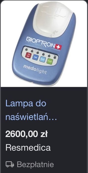 Lampa naswietleniowa zepter bioptron plus nowa