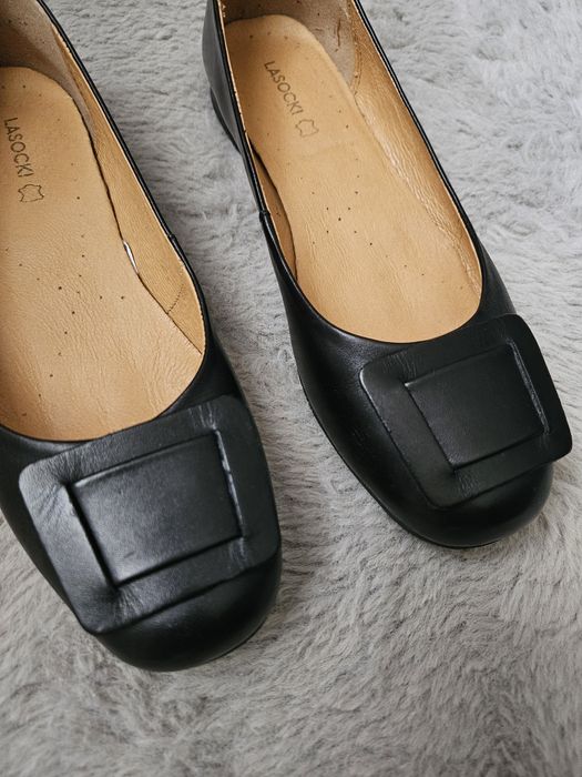 Czarne baleriny LASOCKI skóra 38