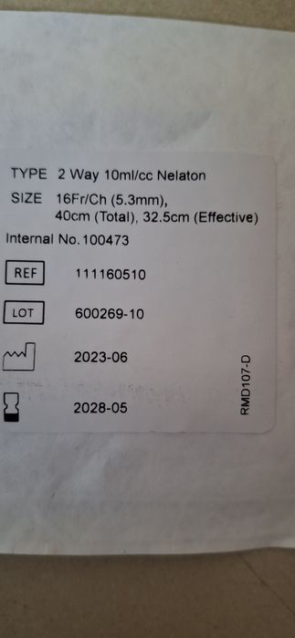 Cewnik Foley z nanosrebrem