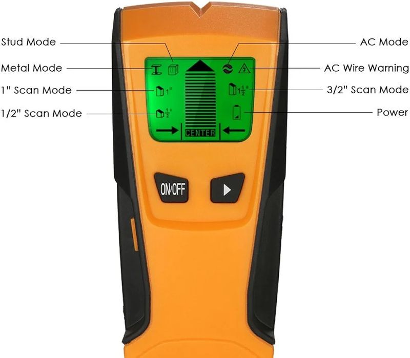 Detektor cyfrowy lcd metali profili przewodów 3 w 1 th210