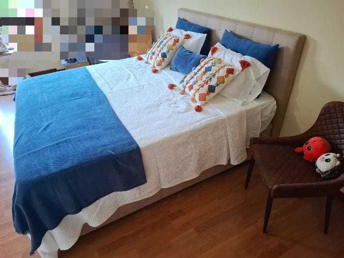 Cama 1,80x2,00 Sommier Elevatória, Colchão, Cabeceira e Arrumação