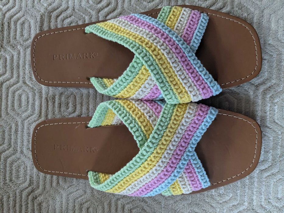Primark klapki plecione multikolor rozm. 38
