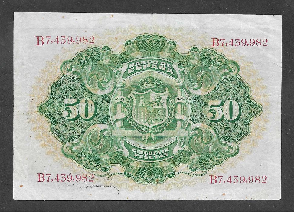 Nota de 50 pesetas do ano de 1906