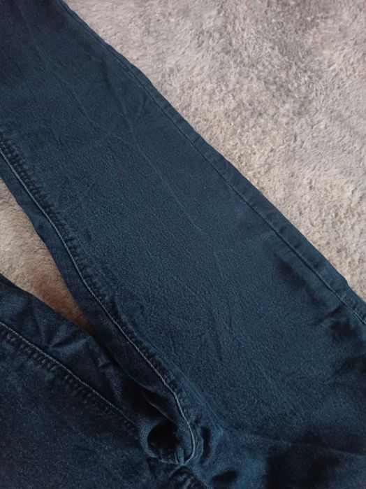 Jegginsy C&A 38, M, granatowy-marmurkowe, miękki jeans, dopasowują się