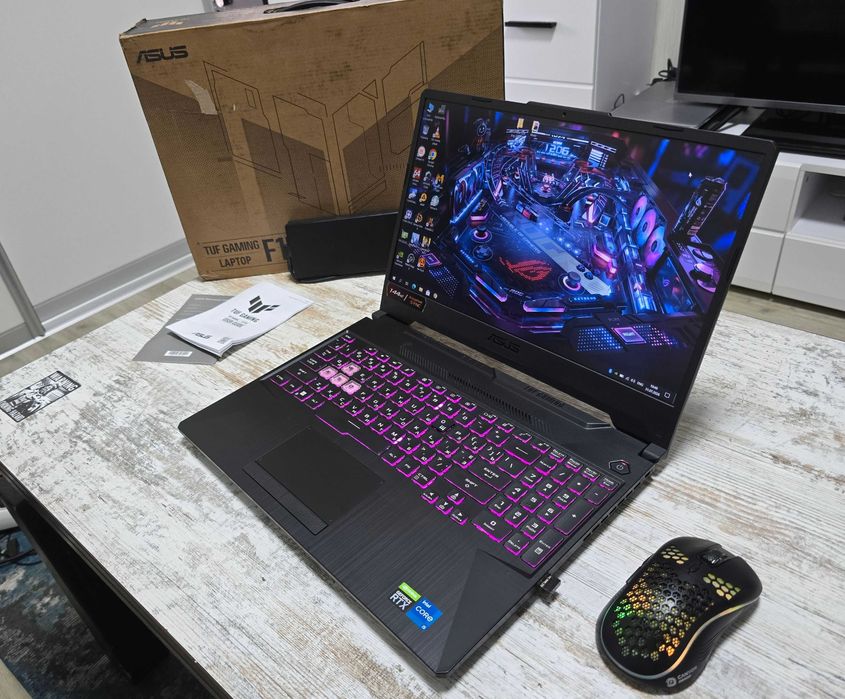 2024г Asus TUF (Nvidia RTX 3050 Ti/Core i5-11400H X12/16 GB/SSD 512GB) Полный комплект! Игровой ноутбук