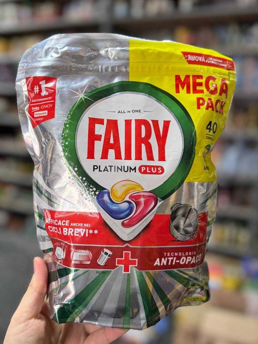 Капсули Fairy Platinum Plus Anti-Opaco від нальоту запах лимону 40 шт.