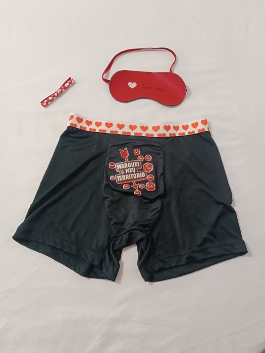 Conjunto Dia dos Namorados. Boxer, Venda e Pergaminho