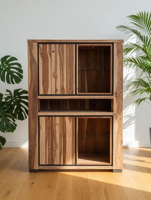 Witryna,. kredens, biblioteczka / lite drewno